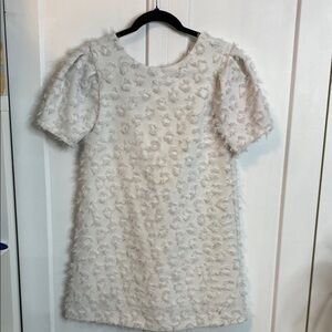 💚 Zara Girls | Kids White textured fabric white puff sleeve - 11/12 - 152cm